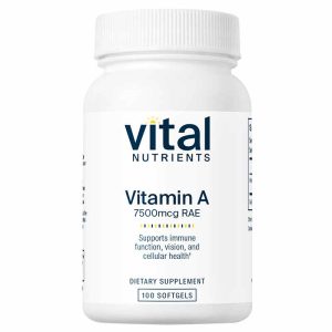 Vitamin A from Fish Liver Oil, 100 Softgels, by Vital Nutrients