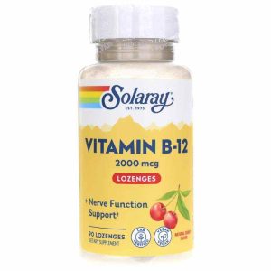 Vitamin B-12 2000 Mcg in Natural Cherry Flavor, 90 Subl, by Solaray