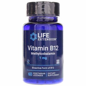 Vitamin B12 Methylcobalamin 1 Mg, 60 Lozenges, by Life Extension