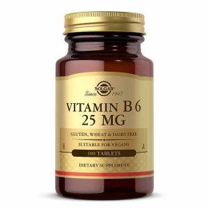 Vitamin B6 25 Mg, 100 Tablets, by Solgar