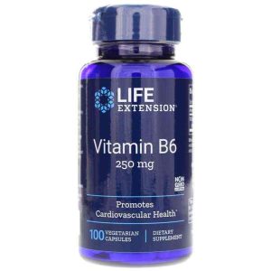 Vitamin B6 250 Mg, 100 Veg Capsules, by Life Extension