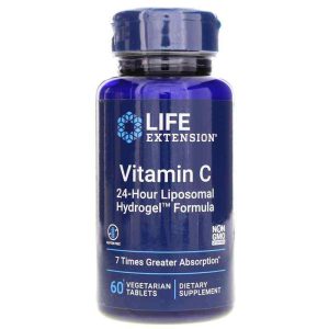 Vitamin C 24-Hour Liposomal Hydrogel, 60 Veg Tablets, by Life Extension