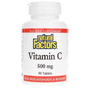 Vitamin C 500 Mg with Bioflavonoids & Rosehips, 90 Tablets, by Natural Factors