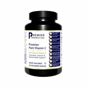 Vitamin C Plant-Source, 60 Veg Capsules, by Premier Research Labs