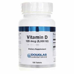 Vitamin D 125 Mcg (5,000 IU), 100 Tablets, by Douglas Laboratories
