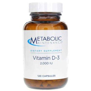 Vitamin D3 2,000 IU, 120 Capsules, by Metabolic Maintenance