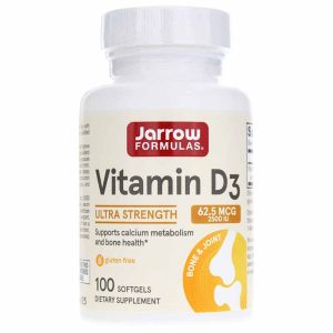Vitamin D3 2,500 IU, 100 Softgels, by Jarrow Formulas