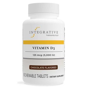 Vitamin D3 125 Mcg (5000 IU) Chocolate Flavor, 90 Chewables, by Integrative Therapeutics
