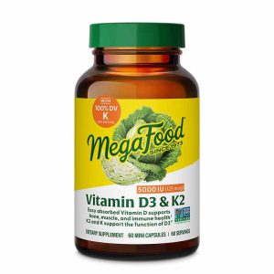 Vitamin D3 5000 IU with K & K2, by Megafood