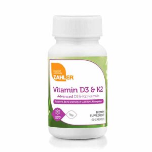 Vitamin D3 & K2, 60 Capsules, by Zahler