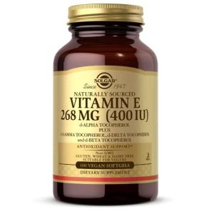 Vitamin E 268 Mg (400 IU) Vegan, 100 Veg Softgels, by Solgar