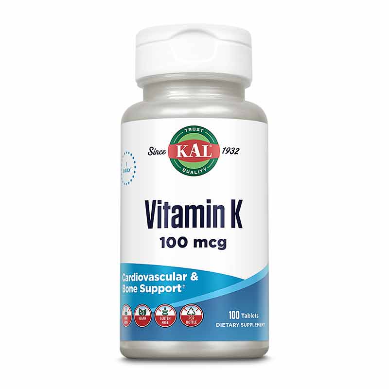 Vitamin K 100 Mcg, 100 Tablets, by Kal