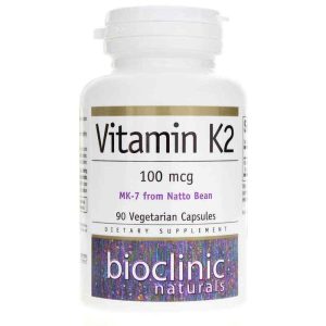 Vitamin K2 100 Mcg, 90 Veg Capsules, by Bioclinic Naturals