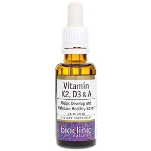 Vitamin K2, D3 & A, 1 Oz, by Bioclinic Naturals