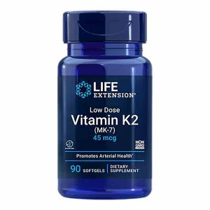 Vitamin K2 (MK-7) Low Dose 45 Mcg, 90 Softgels, by Life Extension
