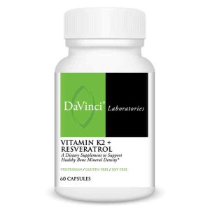 Vitamin K2 + Resveratrol, 60 Capsules, by DaVinci Labs