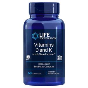 Vitamins D & K with Sea-Iodine, 60 Capsules, by Life Extension
