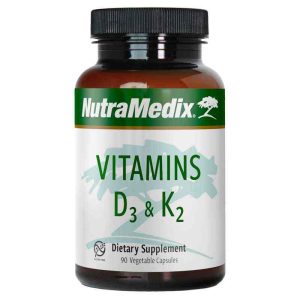 Vitamins D3 & K2, 90 Capsules, by NutraMedix