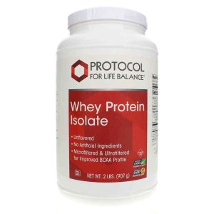 Whey Protein Isolate Unflavored, 2 Lbs, by Protocol For Life Balance