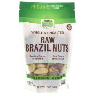 Whole, Raw Brazil Nuts Unsalted, 12 Oz, by NOW Foods