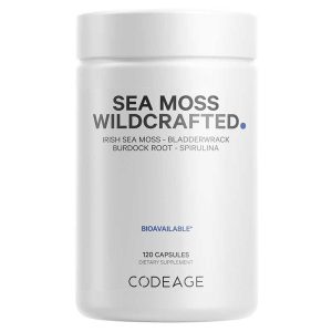 Wildcrafted Sea Moss +, 120 Capsules, by Codeage